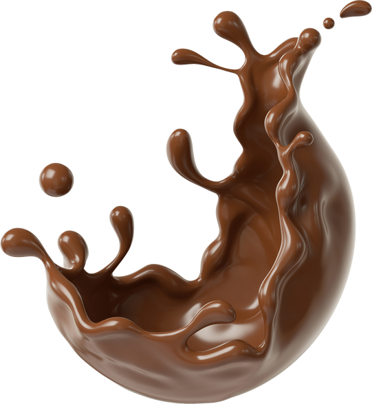 Brown Liquid chocolate splash or cocoa splashing